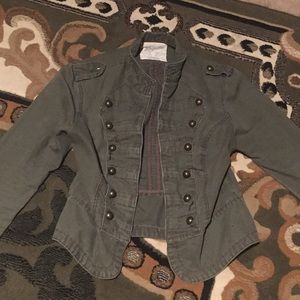 Green military jacket